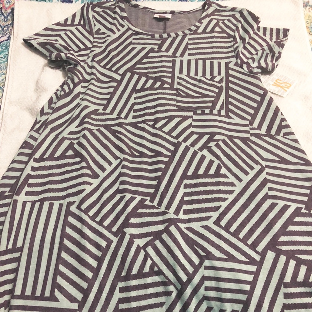 Criss cross printed LulaRoe Carly Dress
